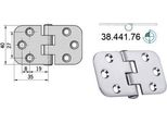 Cerniera Rovesciata In Acciaio Inox 70X39 Mm, Osculati 38.441.76
