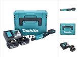Avvitatore A Cricchetto A Batteria Makita Dwr 180 Rfj 18 V 47,5 Nm 1/4" 3/8"" + 2X Batteria Ricaricabile 3,0 Ah + Caricabatterie + Makpac"