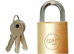 Serratura A Chiave Edm In Ottone Normale (3 X 1,7 Cm)