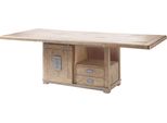 MASSIVMOEBEL24 | Tavolo Da Pranzo Railway #398 In Legno Di Mango – Laccato Beige 200X100X76