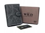 Always Wild | Portafoglio Da Uomo, In Pelle Naturale, Con Scomparto Esterno Per Pagamenti, Nero, 10X13 Cm