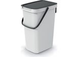 Contenitore Per La Raccolta Differenziata 12L Keden Systema Q Colore Grigio Cenere