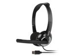 Hamlet Hheadmus Cuffia Usb Per Computer Over-Ear Con Microfono Regolabile Nero