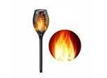 Lampada A Fiamma Solare 1000Mah 96LED Giardino PochnaŃ IP65 1Pz.