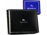 Rovicky | Portafoglio Classico, In Pelle Naturale, Per Uomo, 12,5X9,5 Cm