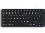 Perixx PERIBOARD-416 It, Cablata, Mini Tastiera Usb Con 4 Hub, Nera