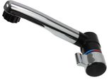 Rubinetto Miscelatore London Camper Caravan Campeggio + Interruttore Girevole Nero/Cromo