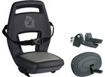 Seggiolino Widek Qibbel 6+ Junior Fino A 35 Kg Nero Per Portapacchi Incl. Poggiapiedi+Piastre Di Protezione