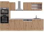 Vicco Cucina Componibile R-Line, 300 Cm Con Armadio Alto, Con Piano Di Lavoro, Rovere Artigianale/Rovere Goldkraft