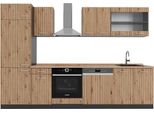 Vicco Cucina Componibile R-Line, 300 Cm , Pt Rovere, Rovere Artigianale/Antracite