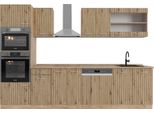 Vicco Cucina Componibile R-Line, 300 Cm Con Armadio Alto, Senza Piano Di Lavoro, Rovere Artigianale/Rovere Goldkraft