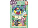 Educa - Disney Stitch - Set Di 2 Puzzle Per Bambini Con 100 Pezzi. Dimensioni: 40 X 28 Cm. Consigliato Dai 6 Anni In Su (19998) Educa