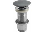 Set Di Scarico Per Lavabo 5/4", Click-Clack, Tappo In Cemento, 10-80 Mm, Grigio Opaco"