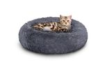 Clanmacy Cane Letto Peluche Posto Letto Cane Cuscino Gatto Lavabile Antiscivolo Confortevole 60Cm Grigio Scuro