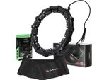 Set Hula Hop Hhw11 Nero Con Linguette E Pesi + Cintura Br163 Nero Plus Size Hms