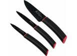 San Ignacio Set De Keops Coltello In Marmo SG-4136 Nero Acciaio Inox 3 Pezzi