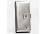 Rovicky | Large, Portafoglio Classico Da Donna, In Pelle Ecologica, Argento, 9,5X18,5 Cm