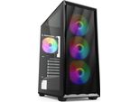 Sharkoon 4044951044108 Sharkoon GehäUse VK4 Rainbow Atx 1Xglas Schwarz