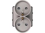 Modulo Presa Di Corrente Con Pin 230V Doppio Grigio