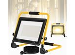 Jnglgo Faretto Da Costruzione A Led 200W Luce Da Lavoro Bianco Caldo Faretto Da Costruzione Lampada Da Lavoro Cavo Di Alimentazione Proiettore Impermeabile IP66 Faretto Da Giardino, Garage