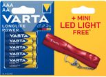 Varta BAT0298 Set Di Batterie Alcaline 4X Aaa E 4X Aa + Mini Torcia Led Light