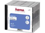 Hama - Contenitore Per Cd - Capacità: 1 Cd - Nero, Trasparente (Confezione Da 10)