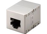 Goobay 15027 Accoppiamento/Connettore Modulare RJ45, Cat 5E, Alloggiamento In Metallo - 2X Presa RJ45 (8P8C)