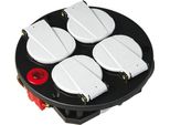Brennenstuhl 1081080 Prolunga Di Alimentazione 4 Prese Ca Nero, Rosso, Bianco