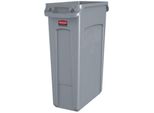 Cestino Rubbermaid Slim Jim Con Condotti Di Ventilazione, Grigio