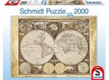 Schmidt Spiele - Puzzle - Mappamondo Storico, 2000 Pezzi