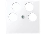 Merten 296525 Placca Centrale Per Prese D'antenna Ankaro A 4 Poli, Bianco Attivo Lucido, Sistema M
