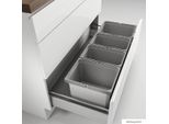 Naber, Cox Box 1T 1000-4 N40. Cestino Per Rifiuti, Con Coperchio Organico, Grigio Chiaro - Cestino Per Rifiuti