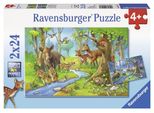 2 X 24 Pezzi Puzzle Per Bambini Ravensburger Animali Della Foresta 09117