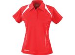 Spiro S177F | Poloshirt Sportiva Team Spirit +Traspirante - Colore: Rosso/Bianco - Taglia: Xl (42)