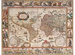 Ravensburger, Puzzle Premium Con 2000 Pezzi Softclick A Tema Mappa Del Mondo Dell'anno 1650, Colorati