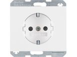 Berker Schuko Presa Di Corrente 47357009 Pws/Gl Bianco Polare Lucido