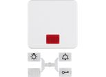 Pulsante A Bilanciere Bianco/Lucido Con 5 Lenti Incluse - Piastra Di Copertura Per Interruttore/Pulsante Bianco 155309