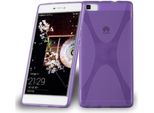 Cadorabo Custodia Per Telefono Cellulare Per Huawei P8 Lite 2015 In Viola Cover Tpu Silicone Back Cover Case