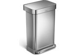 Cestino A Pedale Simplehuman CW2024 In Acciaio Inox Spazzolato 45 L