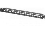 Rack Per 24 Prese Di Connessione Keystone, 48,30 Cm (19"), Nero Ral 9005 Per L'installazione Di Un Pannello Patch Con Un Massimo Di 24 Porte (258152)"