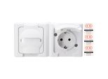 Kopp Elektrotechnik Kopp Apwg Blu Elettrico 1312.0200.3 Schuko 2-Gang Bianco Artico Waagerec