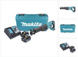 Makita Djr 186 Rfk 18V Seghetto Diritto A Batteria In Valigetta Stanley + 2X Batterie Bl 1830 3,0 Ah + Caricabatterie Rapido Dc 18 Rc