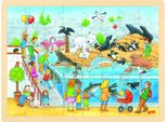 Goki Puzzle Zoo Visit 48 Pezzi - Legno