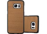 Cadorabo Cover Per Samsung Galaxy S7 Cover Protettiva In Marrone Custodia Rigida Look Legno Telefono Cellulare Cover