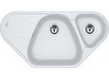 Franke Smart Antea Lavello Da Incasso Fragranit Lavello Azg 661-96 E Glacier Manopola Rotante Cromo Da 80 Cm 114.0477.992