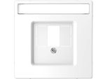 Merten MEG4250-6035 Placca Centrale Con Taglio Rettangolare E Blocco Titolo, Bianco Loto, System Design