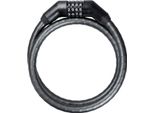 Trelock Serratura A Cavo Blindato Numero Trel.100Cm,Ø15Mm Pk 260/100/15,Nero Con Supporto, Nero
