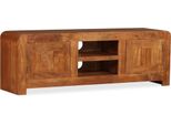 Syfax™ Mobile Tv In Legno Massello Con Finitura Ambra 120X30X40 Cm