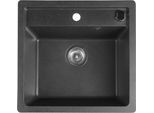 Lavelli Sapho - Lavello In Granito, 530X500 Mm, Nero GR1034
