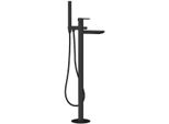 Sapho Spy - Miscelatore Da Pavimento Per Vasca Con Corpo, Nero Opaco PY21/15